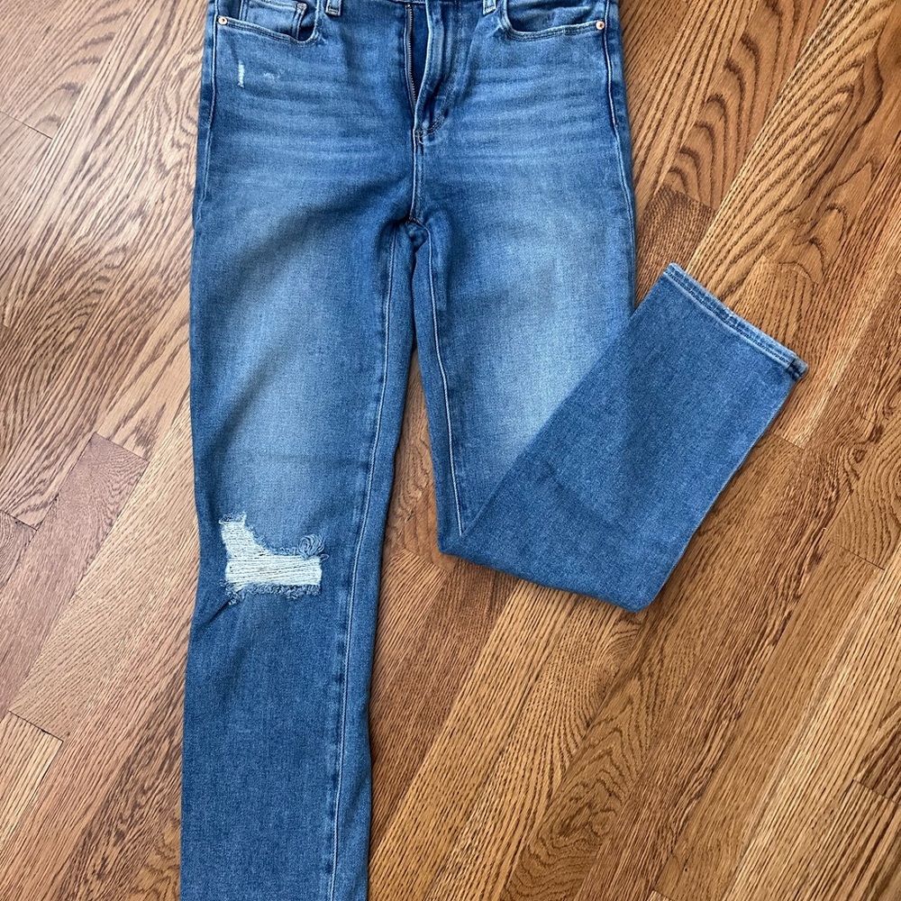 PAIGE Classic Blue Cropped Jeans